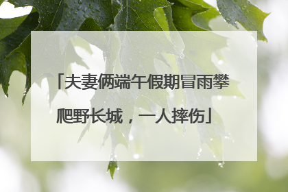 夫妻俩端午假期冒雨攀爬野长城，一人摔伤