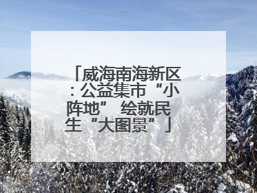 威海南海新区：公益集市“小阵地” 绘就民生“大图景”