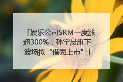 娱乐公司SRM一度涨超300%，孙宇晨旗下波场拟“借壳上市”
