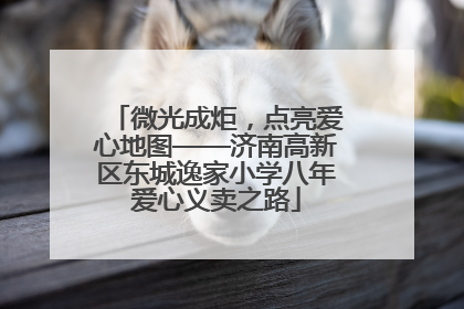 微光成炬，点亮爱心地图——济南高新区东城逸家小学八年爱心义卖之路