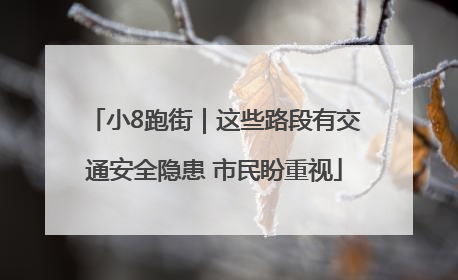 小8跑街｜这些路段有交通安全隐患 市民盼重视
