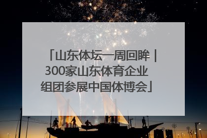 山东体坛一周回眸｜300家山东体育企业组团参展中国体博会
