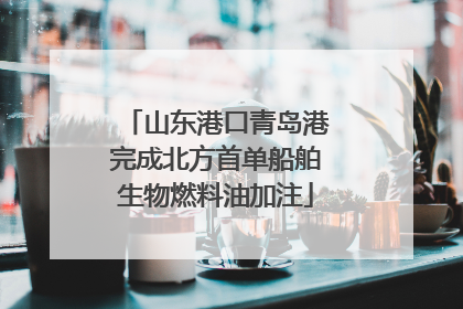 山东港口青岛港完成北方首单船舶生物燃料油加注