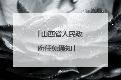 山西省人民政府任免通知