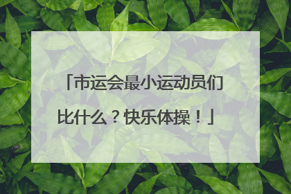 市运会最小运动员们比什么？快乐体操！