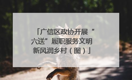 广信区政协开展“六送”履职服务文明新风润乡村（图）