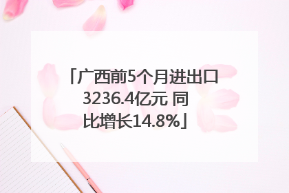 广西前5个月进出口3236.4亿元 同比增长14.8%
