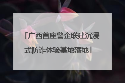 广西首座警企联建沉浸式防诈体验基地落地