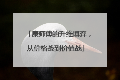 康师傅的升维博弈，从价格战到价值战