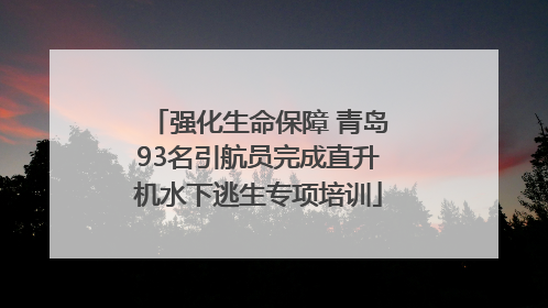 强化生命保障 青岛93名引航员完成直升机水下逃生专项培训