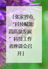 张家界市“科技赋能高质量发展”科技工作者座谈会召开