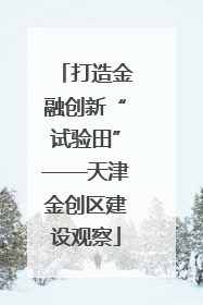 打造金融创新“试验田”——天津金创区建设观察