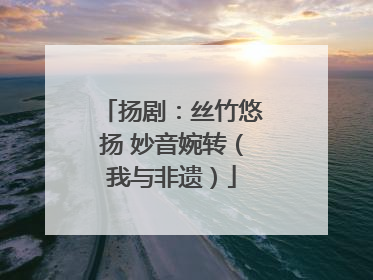 扬剧：丝竹悠扬 妙音婉转（我与非遗）