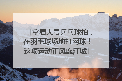拿着大号乒乓球拍，在羽毛球场地打网球！这项运动正风靡江城