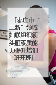 枣庄市“三新”领域妇联组织领头雁素质能力提升培训班开班