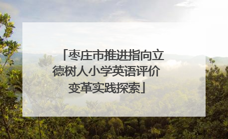 枣庄市推进指向立德树人小学英语评价变革实践探索