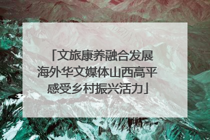 文旅康养融合发展 海外华文媒体山西高平感受乡村振兴活力