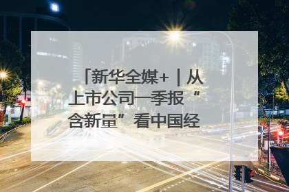 新华全媒+｜从上市公司一季报“含新量”看中国经济发展向“新”