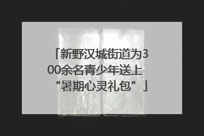 新野汉城街道为300余名青少年送上“暑期心灵礼包”