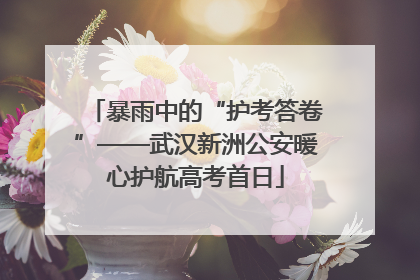暴雨中的“护考答卷”——武汉新洲公安暖心护航高考首日