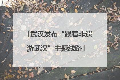 武汉发布“跟着非遗游武汉”主题线路