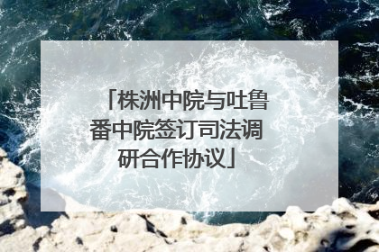 株洲中院与吐鲁番中院签订司法调研合作协议