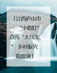 江西庐山市：“小路灯”点亮“大民生” 乡村振兴稳提速