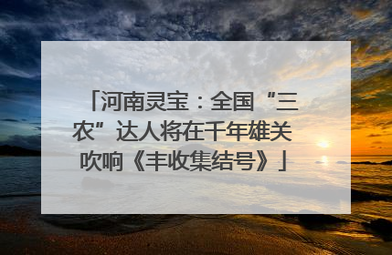河南灵宝：全国“三农”达人将在千年雄关吹响《丰收集结号》