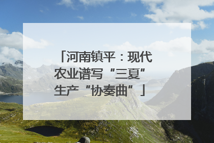 河南镇平：现代农业谱写“三夏”生产“协奏曲”