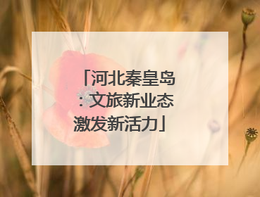 河北秦皇岛：文旅新业态激发新活力