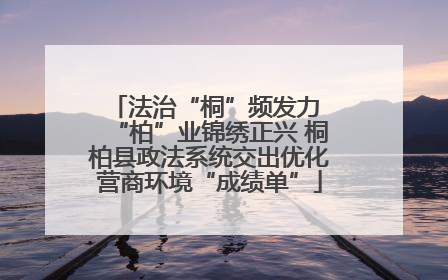 法治“桐”频发力 “柏”业锦绣正兴 桐柏县政法系统交出优化营商环境“成绩单”