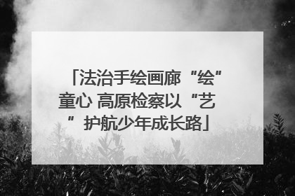 法治手绘画廊“绘”童心 高原检察以“艺”护航少年成长路