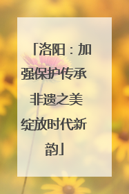 洛阳：加强保护传承 非遗之美绽放时代新韵