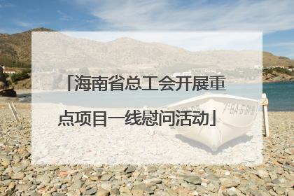 海南省总工会开展重点项目一线慰问活动