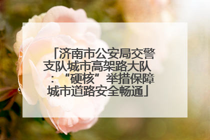 济南市公安局交警支队城市高架路大队：“硬核”举措保障城市道路安全畅通