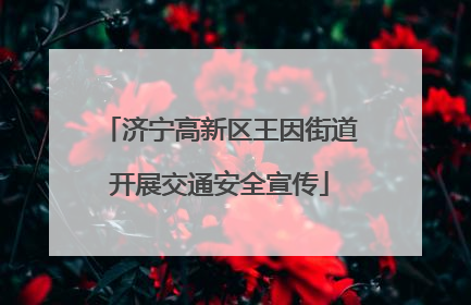 济宁高新区王因街道开展交通安全宣传