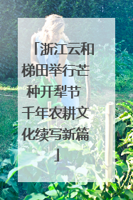 浙江云和梯田举行芒种开犁节 千年农耕文化续写新篇