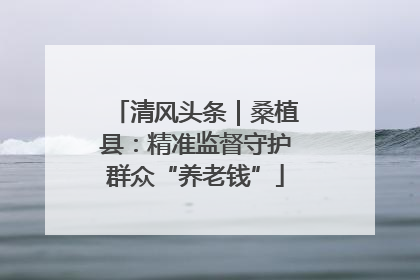 清风头条｜桑植县：精准监督守护群众“养老钱”