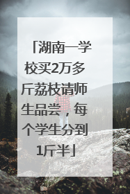 湖南一学校买2万多斤荔枝请师生品尝，每个学生分到1斤半