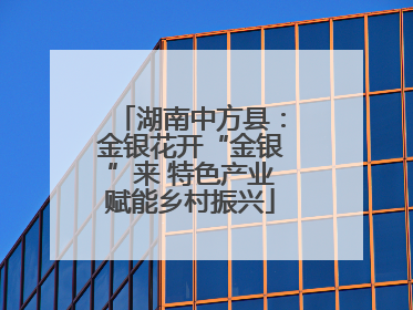 湖南中方县：金银花开“金银”来 特色产业赋能乡村振兴