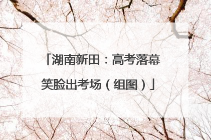 湖南新田：高考落幕 笑脸出考场（组图）