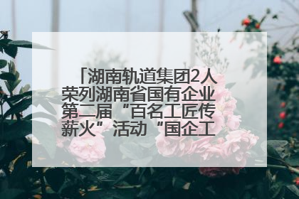 湖南轨道集团2人荣列湖南省国有企业第二届“百名工匠传薪火”活动“国企工匠”人才宣传名单