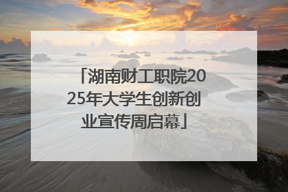 湖南财工职院2025年大学生创新创业宣传周启幕