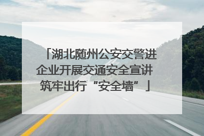 湖北随州公安交警进企业开展交通安全宣讲筑牢出行“安全墙”