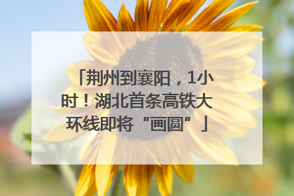 荆州到襄阳，1小时！湖北首条高铁大环线即将“画圆”