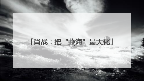 肖战：把“藏海”最大化