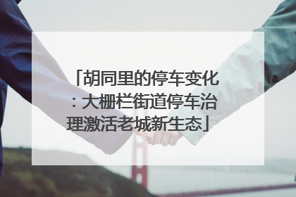 胡同里的停车变化：大栅栏街道停车治理激活老城新生态