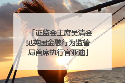 证监会主席吴清会见英国金融行为监管局首席执行官亚迪