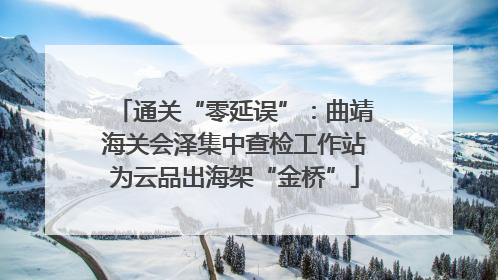通关“零延误”：曲靖海关会泽集中查检工作站为云品出海架“金桥”