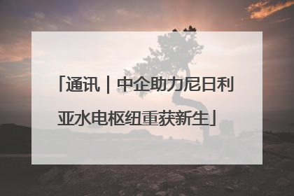 通讯｜中企助力尼日利亚水电枢纽重获新生